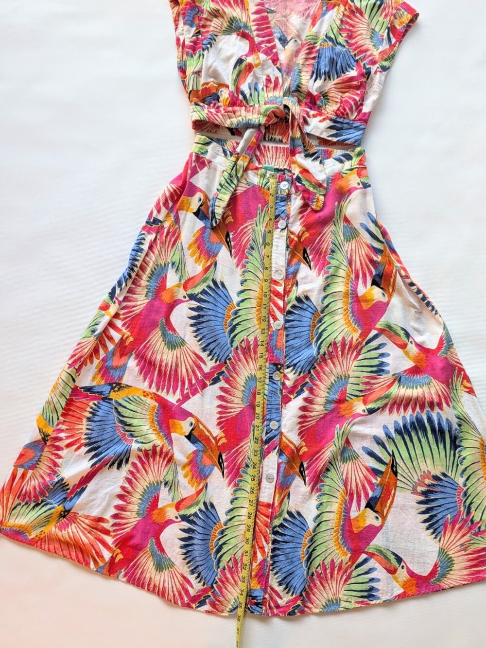 Farm Rio - Midi Skirt and Crop Top - Two-Piece Set - Picture 6 of 12